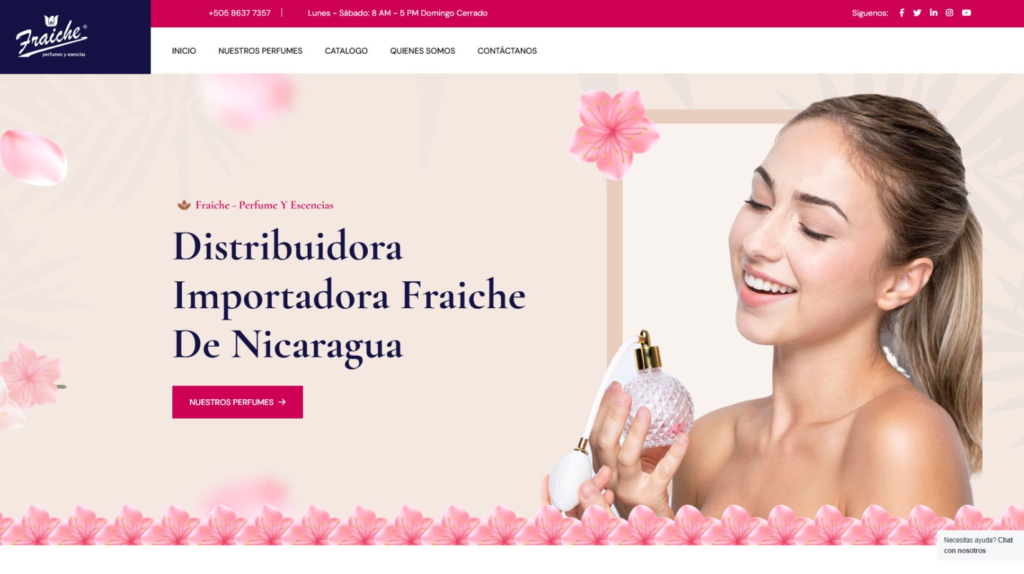 Sitio Web Perfumería Fraiche