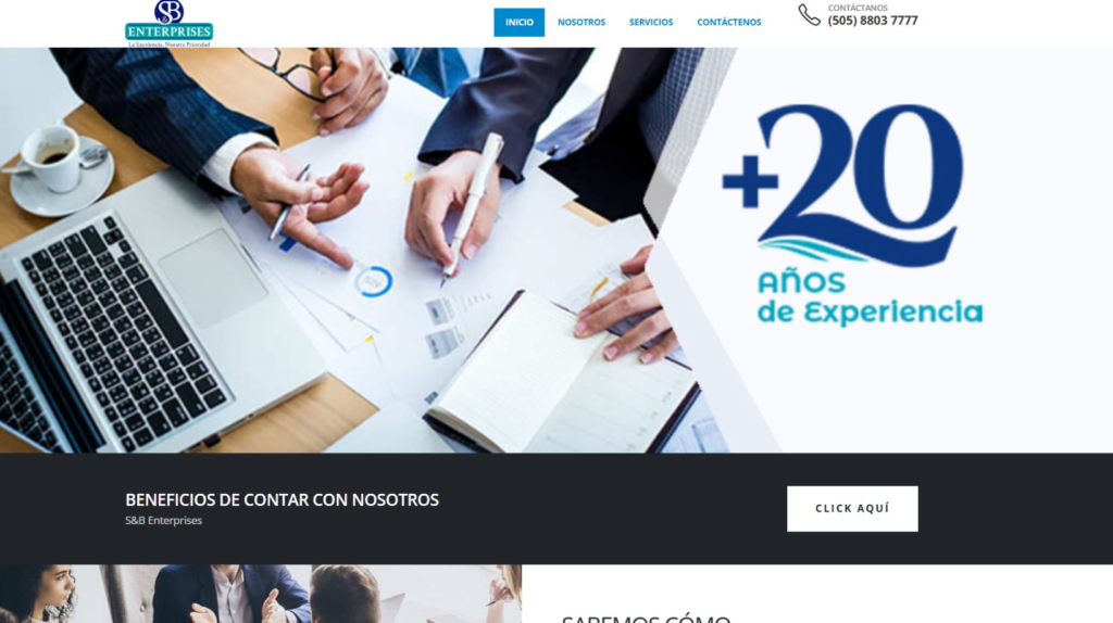 Sitio Web S&B Enterprises