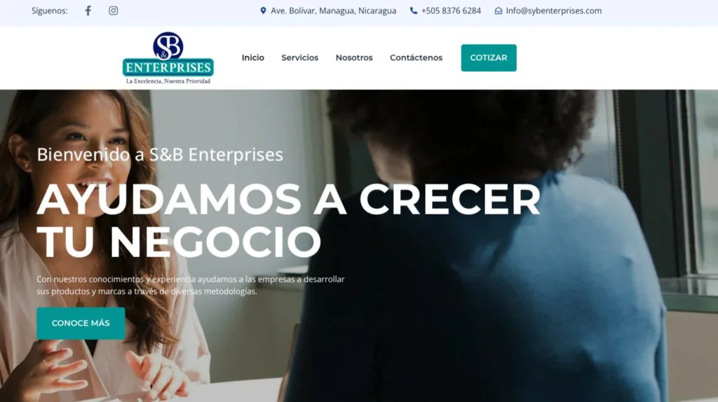 Sitio Web S&B Enterprises